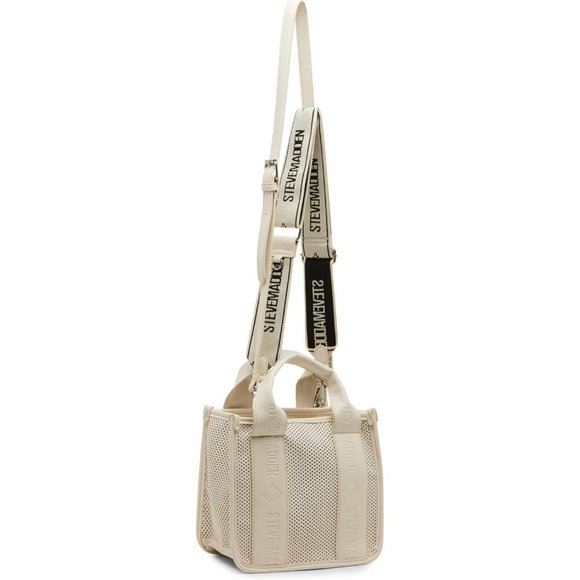 Women's Perforated Satchel Leather Crossbody Bag Designer Tote Purse - Picture 2 of 5